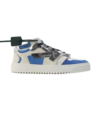 Marke: Off White. Obermaterial: Wildleder. Zum Schnüren. Laufsohle: Gummi. Metall-Ösen. Absatz: Flach. Niedrig geschnitten. Design: Kontrast, Fließender Pfeil. Zehenstil: Rund. Futterstoff: Kalb Leder.
