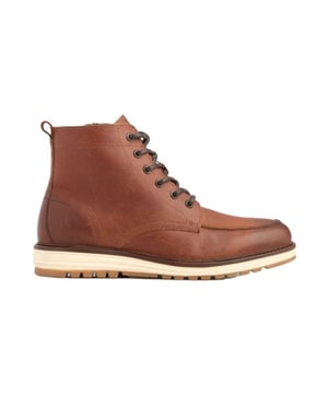 Marke: Dune London. Obermaterial: Leder. Futterstoff: Synthetischer Stoff. Einlegesohle: Synthetischer Stoff. Laufsohle: Synthetischer Stoff. Ösen: 6. Anziehlasche. Absatz: Flachkeil. Zum Fußgelenk. Design: Unifarben. Zehenstil: Rund. Zum Schnüren, Seitlicher Reißverschluss.