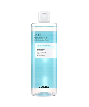 Experience gentle cleansing with Cosrx Low pH Niacinamide Micellar Cleansing Water. This 400ml makeup remover is perfect for sensitive skin, effortlessly cleansing while hydrating. Infused with niacinamide, it effectively removes makeup and excess oil, leaving your skin calm and refreshed. Ideal for a no-rinse routine or as part of a double cleansing regimen, it ensures a clear and balanced complexion. Plus, it's cruelty-free! To use, simply apply to a cotton pad and wipe across your skin for a clean and rejuvenated feel.