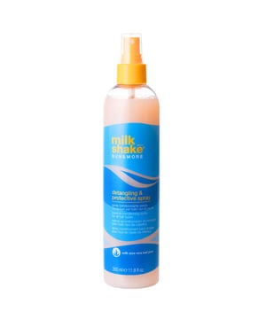 Introducing the milk_shake Sun&More Detangling and Protective Spray, designed for all hair types. This innovative leave-in conditioning spray features a detangling formula enriched with a UV filter, helping to preserve your hair's natural vitality even under the sun's harsh rays. Perfect for summer, this spray not only protects your hair but also leaves it smooth and manageable. For optimal results, pair it with other products from the milk_shake range to keep your hair looking healthy and radiant all season long. Experience the ultimate in summer hair protection!