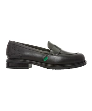 Marke: Kickers. Obermaterial: Leder. Futterstoff: Netzmaterial, Stoff. Dreifach-Naht. Absatz: Blockabsatz. Design: Logo, Genäht. Zehenstil: Rund. Sohle: langlebig, Gummigriffe. Zum Anschlüpfen.
