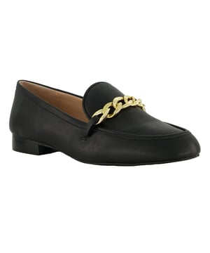 Marke: Dune London. Obermaterial: Synthetischer Stoff. Futterstoff: Synthetischer Stoff. Laufsohle: Synthetischer Stoff. Absatz: Low Block Heel. niedrig geschnitten. Design:  Kettendetail. Zehenstil: Mandelförmig. Zum Anschlüpfen.