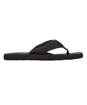 Bovenstuk: Textiel, Webbing. Binnenzool: Voorgevormd EVA. Buitenzool: synthetisch, structuur. Platte voetbed. Vlakke. Ontwerp: Logo, eenvoudig. Teenstijl: Post. Sluiting: Slip-on. Zacht.