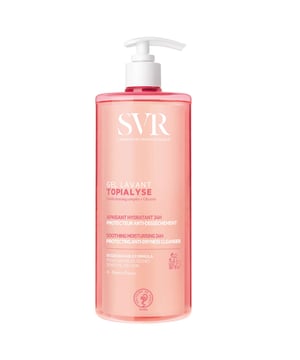 Discover the ultimate cleansing experience with SVR Topialyse Soothing Cleansing Gel. Specially formulated for dry and sensitive skin, this 1000ml gel hydrates and soothes while gently cleansing your skin. Its soap-free, pH-neutral, and hypoallergenic formula ensures comfort for the whole family. Use it for face, body, hair, scalp, and intimate hygiene without worrying about eye irritation. Perfect for daily use in the shower or bath—simply apply to wet skin, lather, rinse, and pat dry for soft and balanced skin. Experience 24-hour hydration and comfort with every wash.