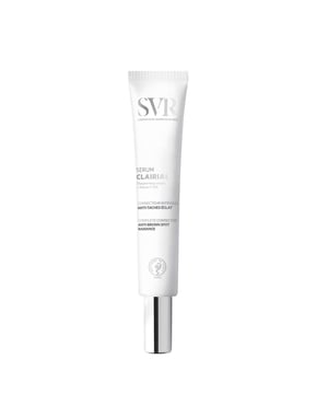 Transform your skin with SVR Clairial Hyperpigmentation & Dark Spot Serum, a powerful radiance-boosting formula designed to effectively target dark spots and uneven pigmentation. Suitable for all skin types, this serum works wonders on the face, neck, décolleté, and hands, visibly reducing existing marks while preventing new ones from appearing. Experience clearer and more radiant skin with consistent use. For best results, apply 4 drops morning and evening directly onto clean skin. Reveal a beautifully uniform complexion with this essential skincare solution.