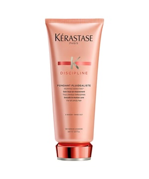 Transform your hair with Kérastase Discipline Fondant Fluidealiste, the ultimate smooth-in-motion care designed for fluidity, shine, and frizz control. This luxurious formula provides immediate results, leaving hair stronger, liberated, and beautifully flowing. Perfect for all hair types, simply apply to cleansed, towel-dried hair, leave for 1-2 minutes, and rinse thoroughly. Kérastase is committed to sustainability, utilizing less virgin plastic in packaging and achieving carbon neutrality in production. Experience the art of hair care while making eco-friendly choices.