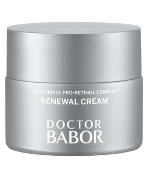 Experience the transformative power of BABOR Doctor Babor Renewal Cream, formulated with a Triple Pro-Retinol effect. This innovative cream combines retinyl palmitate, encapsulated retinol, and bakuchiol to enhance skin regeneration, improve texture, and boost elasticity. Enriched with amino acids, niacinamides, and vitamin F, it strengthens your skin barrier, making your complexion more resilient. Apply to the face, neck, and décolleté in the evening after cleansing for best results. Ideal for women seeking youthful, radiant skin.