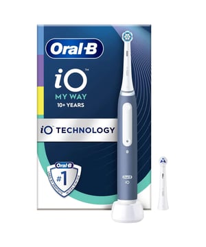 Introducing the Oral-B iO Kids My Way Electric Toothbrush, designed for teenagers aged 12 and above. This toothbrush features dentist-inspired technology with a round brush head and micro-vibrating bristles, ensuring a gentle yet powerful clean for sensitive gums. Ideal for kids with braces, it includes a Targeted Clean brush head for hard-to-reach areas. With four personalized modes—Daily Clean, Whitening, Sensitive, and Super Sensitive—this toothbrush adapts to your teen's needs, promoting oral health with ease.