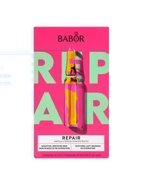 Transform your skincare routine with the BABOR Limited Edition REPAIR Ampoule Set. This luxurious set includes three BABOR SOS Calming Ampoules and four BABOR Active Night Ampoules, designed to rejuvenate and soothe your skin in just seven days. The SOS Calming formula targets redness and tension, while mushroom extract and tiger grass support skin healing and barrier reinforcement. The Active Night Ampoules work overnight to hydrate, reduce wrinkles, and enhance resilience against daily stressors. For best results, apply after cleansing, and enjoy visibly rejuvenated skin!