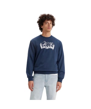 100% Baumwolle. Gewebe: angerautes Fleece, Weiche Haptik. Design: Grafikdruck, Logo, Berg. Saum: Elastisch, gerippt. Rundhalsausschnitt, gerippt. Langärmlig. Bündchen: gerippt. Passform: Standardgröße. Zum Überziehen. S: 93,98 cm. M: 102 cm. L: 112 cm. XL: 121,92 cm. XXL: 132 cm.