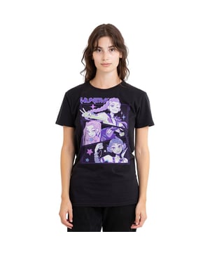 100% ringgesponnen katoen. Stof: Halfzwaar, Voorgekrompen, Weefsel. Ontwerp: Anime, Bedrukt, Sterren, Tekst. Personages: Huntr/X. Hals: Crew Neck. Mouwtype: Korte mouwen. Zoom: Recht. Stoftechnologie: Ademend. Tagless. 100% Officieel Gelicentieerd. Geschikt: Regelmatig. S: 36 in. M: 39 in. L: 42 in. XL: 46 in. XXL: 50 in.