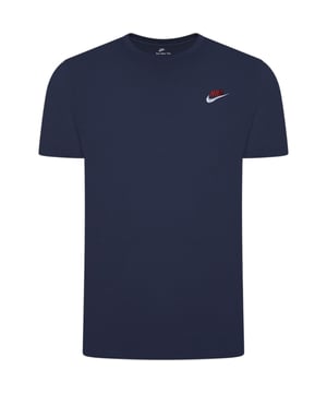 Update your everyday essentials with the men's Core T-Shirt from Nike.
Coming in a classic Navy colourway, this regular-fit tee is crafted from soft, lightweight cotton for all-day comfort. It features a ribbed crew neck and short sleeves, delivering a timeless silhouette. Finished with the iconic Nike Swoosh logo on the chest for a signature touch.