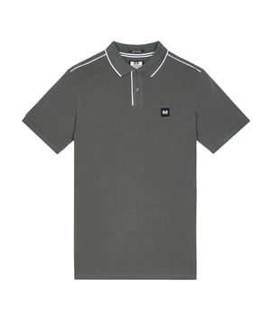 100% Baumwolle. Design: Gesticktes Logo, Unifarben. Knopfverschluss, Zum Überziehen. Knopfleiste mit zwei Knöpfen, Knöpfe mit Logo, Kontrastpaspel, Kontrastiert. Jerseyware, gerippt, Schaftrand zum Umklappen. Bündchen: Jerseyware, gerippt. Kurzärmlig. M: 102 cm. L: 112 cm. XL: 121,92 cm.