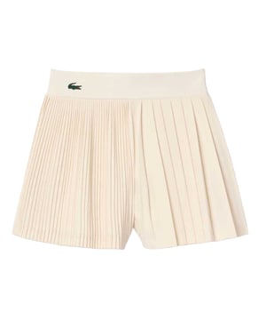 Elastan, Recyceltes Polyester. Gewebe: Stretch, Taft. Design: Unifarben, Silikon Logo. Gewebetechnik: Extratrocken. Integrierte Kurze Hosen, Mit Falten, Uneingeschränkte Bewegung.