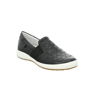 Der bequeme Damen-Slipper der Marke Josef Seibel aus Leder wird von nun an Ihr ständiger Begleiter sein. Die Decksohle aus Leder ist hochwertig verarbeitet und bietet optimalen Komfort. Der Schuh verfügt über eine Weite G, ideal für den ganz normalen Fuß. Die Schahlensohle hat eine Absatzhöhe von 2,5 cm. Die stabile Laufsohle ist aus TR, diese Sohle ist elastisch, recyclebar, rutschfest und hat einen geringen Abrieb. Die geschlossene Schuhspitze macht den Schuh elegant am Fuß. Der Schuh ist perfekt geeignet fürs ganztägige Tragen, da Tragegefühl, Komfort und Verarbeitung so ausgerichtet sind, dass Sie den Schuh den ganzen Tag über ohne Probleme tragen können.