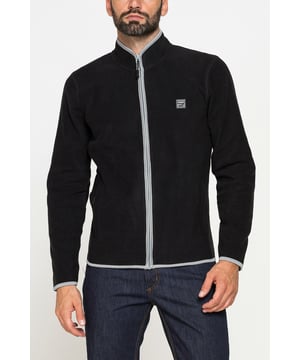 Stay warm in this men's fleece jacket with contrast trim; ideal for both work and leisure. Regular fit model with central lamp closure. Pockets inserted on the sides. Silicone patch applied to the chest, heart side, with Carrera logo. Perfect for layering under a winter jacket or coat.

28" Shoulder to Hem.