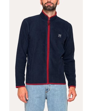 Stay warm in this men's fleece jacket with contrast trim; ideal for both work and leisure. Regular fit model with central lamp closure. Pockets inserted on the sides. Silicone patch applied to the chest, heart side, with Carrera logo. Perfect for layering under a winter jacket or coat.

28" Shoulder to Hem.