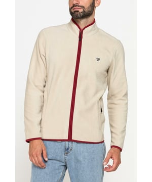 Stay warm in this men's fleece jacket with contrast trim; ideal for both work and leisure. Regular fit model with central lamp closure. Pockets inserted on the sides. Silicone patch applied to the chest, heart side, with Carrera logo. Perfect for layering under a winter jacket or coat.

28" Shoulder to Hem.