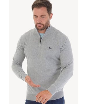 This sweater is perfect for year-round wear. Featuring a zip neck with contrast stripes inside neckline, and an embroidered crew oars logo on the chest. This sweater exudes sophistication and luxury.

29" Shoulder to Hem.