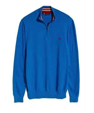 This sweater is perfect for year-round wear. Featuring a zip neck with contrast stripes inside neckline, and an embroidered crew oars logo on the chest. This sweater exudes sophistication and luxury.

29" Shoulder to Hem.
