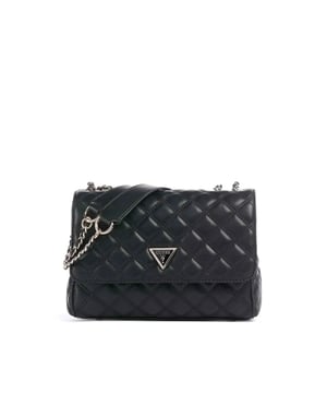 Sac bandoulière Guess Giully Femme Noir Polyurethane. Authentique Bagagerie de la marque Guess - design streetwear/sportswear de Guess - Guess pour Femme fashion, parfait pour la vie de tous les jours - Sac bandoulière Guess de couleur Noir s'associe parfaitement avec le reste de votre dressing - matiere Polyurethane confortable -   classic - Giully -