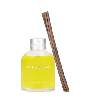 Elevate your space with the Molton Brown Re-Charge Black Pepper Aroma Reeds, a captivating spicy fragrance launched in 2015. This unique scent features invigorating top notes of black pepper, lemon, and ginger, complemented by aromatic middle notes of coriander, basil, and violet leaf. The rich base notes of vetiver, oakmoss, and ambergris create a warm, inviting atmosphere. Simply let the reeds absorb the scented oil and place them in a central location to enjoy the delightful aroma throughout your home. Molton Brown is a cruelty-free brand, proudly Leaping Bunny approved.