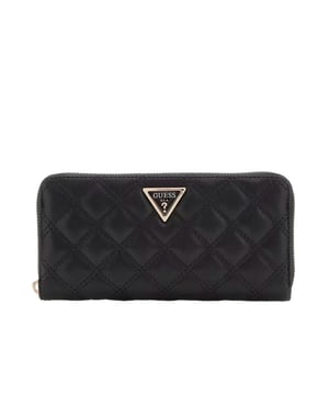 Portefeuille Guess Giully Femme Noir Synthétique. Authentique Bagagerie de la marque Guess - design streetwear/sportswear de Guess - Guess pour Femme fashion, parfait pour la vie de tous les jours - Portefeuille Guess de couleur Noir s'associe parfaitement avec le reste de votre dressing - matiere Synthétique confortable -   classic - Giully -
