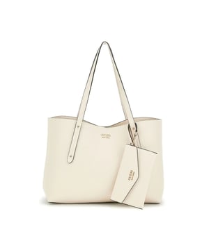 Sacs à main Guess Brenton Femme Blanc Polyurethane. Authentique Bagagerie de la marque Guess - design streetwear/sportswear de Guess - Guess pour Femme fashion, parfait pour la vie de tous les jours - Sacs à main Guess de couleur Blanc s'associe parfaitement avec le reste de votre dressing - matiere Polyurethane confortable -   classic - Brenton -