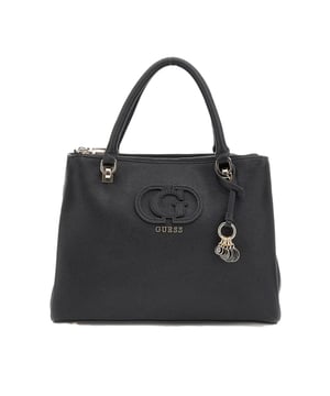 Sacs à main Guess Calebra Satchel Femme Noir Polyurethane. Authentique Bagagerie de la marque Guess - design streetwear/sportswear de Guess - Guess pour Femme fashion, parfait pour la vie de tous les jours - Sacs à main Guess de couleur Noir s'associe parfaitement avec le reste de votre dressing - matiere Polyurethane confortable -   classic - Calebra Satchel -