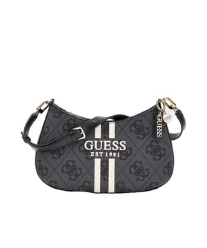 Sacs à main Guess Noelle 4G Femme Noir Polyurethane. Authentique Bagagerie de la marque Guess - design streetwear/sportswear de Guess - Guess pour Femme fashion, parfait pour la vie de tous les jours - Sacs à main Guess de couleur Noir s'associe parfaitement avec le reste de votre dressing - matiere Polyurethane confortable -   classic - Noelle 4G -