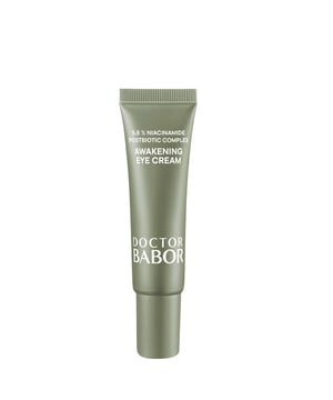 Experience the rejuvenating power of BABOR Doctor Babor Microbiomic Awakening Eye Cream, formulated with 95% natural ingredients. This lightweight, fragrance-free cream combines prebiotics, probiotics, and hyaluronic acid to hydrate, reduce puffiness, and diminish dark circles. Enhanced with ash bark extract and niacinamides, it supports skin microcirculation and strengthens the skin's barrier. Enjoy brighter, smoother eyes with this 100% vegan product that embodies clean beauty.