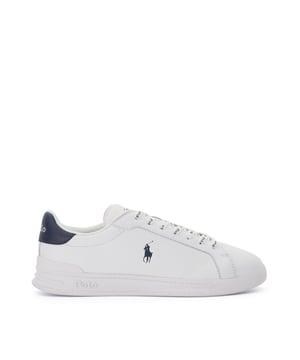 Step up your sneaker game with these stylish trainers from Polo Ralph Lauren. Crafted from high-quality materials, these trainers feature a perforated toe box for added breathability. The iconic embroidered logo can be found on the side, heel, and tongue, adding a touch of signature style. With laces for a secure fit and a comfortable round-toed silhouette, these trainers are perfect for everyday wear. Made with 100% leather and a durable rubber sole, they offer both style and long-lasting quality.