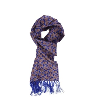 Marke: Luke 1977. Seide. Design: Blattdesign, Logo, Paisley-Muster, bedruckt. Quaste.
