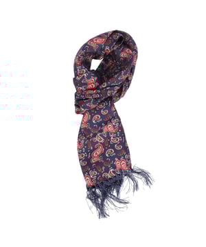 Materiaal: Zijde. Ontwerp: Paisley, Retro, Kwastje.