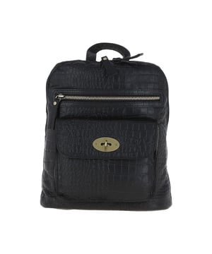 Crafted in beautiful croc print leather. Adding a modern, eco-friendly and a robust finish to the look and feel of this backpack.Expect luxe organising section not found with most backpacks and rucksacks out there. Fully lined, with a handy internal pockets to organise your handy essentials such as pens, and phone.At Ashwood, we select the leathers used for our accessories for their individual beauty, performance and feel. Each skin is unique, so any quirks are viewed as characteristic of leather’s natural appeal.Ashwood is a British Leather Design House with an overseas Award Listed Tannery and Fully Ethical and Audited factory which was achieved by hard work and stringent methods. Dimensions: (L) 24 cm x (W) 8 cm x (H) 27 cm.
