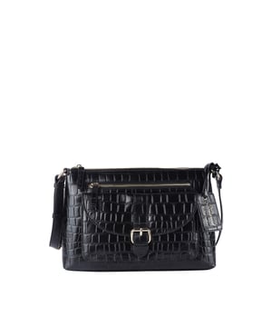 Ashwood Leather | Thoughtfully Designed, Beautifully Crafted by Ashwood Leather | Ashwood 100% Genuine Croc Print Leather | Beautifully Lined With Ashwood’s Signature Floral Lining | Heavy Duty Zippers | Easy Access Spacious Pockets With Multiple Organiser Compartments | Comfortable And Adjustable Slender Shoulder Strap | A luxurious chic shoulder bag, with croc print detailing. A refined shape, with a slender adjustable shoulder strap and quick access to your essentials, a beautiful timeless design that takes you from day to night, adding a touch of sophistication to all your outfits. A must have addition to your collection of handbags. This timeless bag is perfect for all occasions, whether hanging from your arm as you step off the train or worn hands-free as you pick up a latte from your favourite coffee shop, this iconic and luxurious style, is one that will never date. At Ashwood, we select the leathers used for our accessories for their individual beauty, performance and feel. Each skin is unique, so any quirks are viewed as characteristic of leather’s natural appeal. Ashwood is a British Leather Design House with an overseas Award Listed Tannery and Fully Ethical and Audited factory which was achieved by hard work and stringent methods. Dimensions: (L) 29 cm x (W) 12 cm x (H) 18 cm.