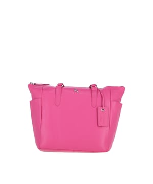 Upgrade your everyday style with this elegant leather handbag, crafted from premium leather hides for a luxurious feel. Designed for both function and sophistication, it features three external zip pockets and three internal zip pockets, ensuring effortless organization of your essentials. The silver-colored hardware adds a refined touch, while the 34 cm shoulder strap offers comfortable carrying. With a versatile design perfect for both casual and professional settings, this bag is an ideal companion for work, shopping, or outings. Dimensions: 27 cm (L) x 10 cm (W) x 26.5 cm (H).