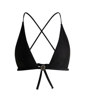 Ontwerp: Monogram, Effen. Halslijn: Diep V. Fastening: Pull-On, Tie Back. Kruisband, afneembare gewatteerde cups. Materiaal voering: 88% Polyester, 12% Elastaan. Buitenmateriaal: 65% polyamide, 35% elastaan.