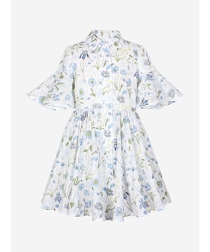 Step into the season with the 'Girls Little Sister Blue Meadow Print Dress in White' from Jessie and James, an essential addition to your little one's SS2025 wardrobe. Crafted with elegance and panache, this dress encapsulates the joy of summer with its delicate features Eye-Catching Meadow Print Features a vibrant and charming blue meadow design, perfect for sunny days. Exquisite Craftsmanship Expertly tailored using premium materials for both comfort and style. Versatile Style Ideal for both special occasions and casual outings, ensuring your girl looks her best always.Revitalise her collection with this pristine white, fashion-forward piece!