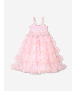 Billieblush apply a mischievous and quirky sensibility to their aesthetic portraits. This girls pale pink dress encapsulates the label's fun and eccentric personality. Soft Tulle Viscose Lining Tiered Ruffles Sequin Trims Shoulder Straps Smocked Back 100 Polyester Lining 100 Viscose Machine Wash 30C