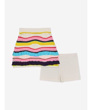 Introducing the exquisite Girls Knitted Skirt in Multicolour by MSGM, the epitome of chic for SS2025. Designed with youthful elegance in mind, this skirt is a vibrant addition to any young lady's wardrobe. Key features include Vibrant Multicolour Palette Eye-catching and playful, perfect for spring and summer outings. Luxurious Knit Fabric Soft, stretchable, and tailored for comfort and style. Signature MSGM Craftsmanship Meticulously crafted, promising unmatched quality and durability.Elevate her ensemble with this MSGM masterpiece. Shop now!