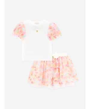 Introducing the Girls Confetti Top and Skirt Set in White by Angel's Face, a luxe addition to your little girl's SS2025 wardrobe. This exquisite ensemble exudes elegance and playful charm, perfect for any occasion Divine White Hue A crisp, clean white that radiates sophistication. Exquisite Fabrication Crafted with premium materials for supreme comfort and durability.Perfect Fit Tailored to ensure a flattering silhouette for any young lady.Elevate her style with this timeless white set from Angel's Face.