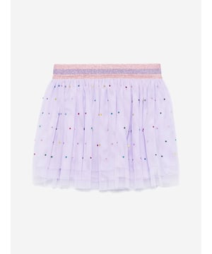 Introducing the exquisite Girls Diamante Tulle Skirt in Purple by Stella McCartney, a splendid addition to your little girl's SS2025 wardrobe. Crafted with elegance sophistication, this skirt radiates charm grace. Enchanting Tulle Fabric The airy tulle adds a fairy-tale touch, perfect for any special occasion. Dazzling Diamante Details Embellished with sparkling diamantes to catch the light beautifully. Lavishing Purple Hue A rich, deep purple that complements any outfit with royal flair.Revamp her collection with this stunning piece from Stella McCartney! Order now let her shine!