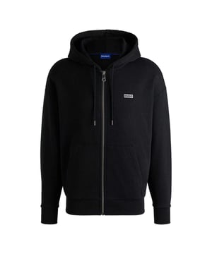 100% Baumwolle. Gewebe: Frottee. Design: Logo, Unifarben. Gewebetechnik: Atmungsaktiv. Kapuzenmerkmale: mit Kordelzug. Mit Kapuze. Langärmlig. Bündchen: gerippt. Passform: Lose. Taschenart: Zwei Seitentaschen. Durchgehender Reißverschluss. M: 96,52 cm. L: 102 cm.