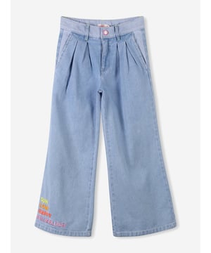Introducing the exquisite Girls Denim Trousers in Blue from billieblush a quintessential addition to the SS2025 wardrobe. Exuding sophistication and premier craftsmanship, these trousers are tailored for the discerning young lady. Key features include Premium Denim Crafted from high-grade denim ensuring durability chic aesthetic. Bespoke Detailing Adorned with delicate embellishments that radiate elegance. Comfort Fit Engineered for comfort, enabling endless adventures.Elevate her style with billieblush's latest denim marvel. Purchase today and witness timeless fashion unfold!