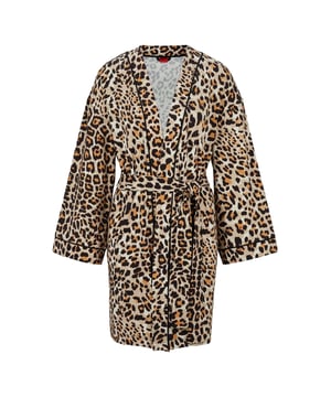 Pasvorm: Relaxed model. Ontwerp: Luipaardprint. Drop Shoulder. Sluiting: Ceintuurtje. Halslijn: Diep V. Kledingstijl: Kimono. Mouwtype: Met lange mouwen. 8 UK: 32 in. 10 VK: 33 in. 12 VK: 35 in.
