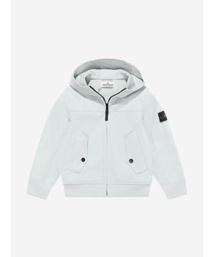 Italian label Stone Island deliver a fresh innovative perspective to their apparel wear. This unisex sky blue capospalla jacket is made in refined performance material with an 8000 MM water column. Engineered in recycled polyester stretch and light soft shell-r e.dye technology. Laminated to a breathable, water and wind resistant inner membrane, protected by a textured polyester jersey backing layer. Signified by a statement logo badge. Zip Fastening Less Harsh Chemicals and Water Usage Welt Pockets With Press-Stud Buttons Wash Max 30C Long Cuffed Sleeves 92 Polyester, 8 Elastane