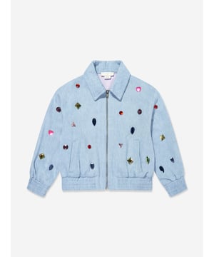 Introducing the Stella McCartney Girls Jewelled Zip Up Jacket in Blue for SS2025, an essential addition to your little girls wardrobe. Each detail is crafted for both charm and comfort Exquisite Jewelled Embellishments Adds a touch of glamour, perfect for any occasion. Luxurious Blue Hue A vibrant shade that stands out effortlessly. Crafted with Care Utilising high-quality materials for durability and comfort. Elevate her style with this exquisite piece from Stella McCartney. Perfect for stylish endeavours!