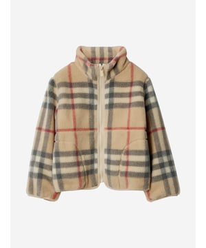Discover luxury in miniature with the Boys Check Brian Jacket in Beige by Burberry Kids a quintessential piece for SS2025. Crafted with the distinguished Burberry elegance, this jacket ensures your young gentleman stands out with timeless style. Heres why its essential Iconic Check Design Features Burberry's classic check pattern for an instantly recognisable chic. Supreme Comfort Tailored with soft, premium fabrics to ensure all-day comfort. Versatile Elegance Perfect for both casual outings and formal events.Elevate your boys wardrobe with this exquisite piece from Burberry Kids.