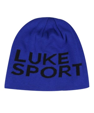 50% Wolle, 50% Acryl. Marke: Luke 1977. Design: Aufschrift. wendbar.